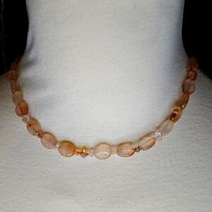 Handmade Orange Beaded Necklace